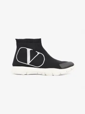 Valentino Vlogo Sneakers Black / White Cotton EU 39 UK 6