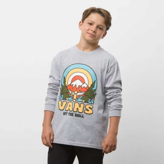 Vans Boys Mountain SK8 Long Sleeve Shirt - Athletic Heather