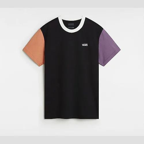 Vans COLORBLOCK BOYFRIEND FIT T-SHIRT (BLACK/MARSHMLLW) WOMEN BLACK