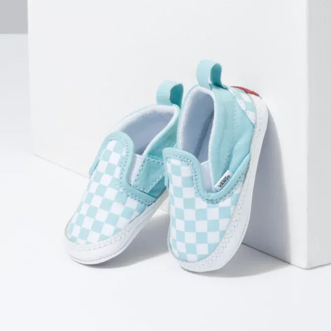 Vans  Infant Checkerboard Slip-On  V Crib - Aquatic/ True White