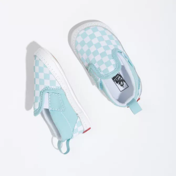 Vans  Infant Checkerboard Slip-On  V Crib - Aquatic/ True White