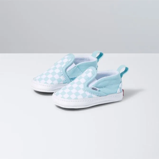 Vans  Infant Checkerboard Slip-On  V Crib - Aquatic/ True White