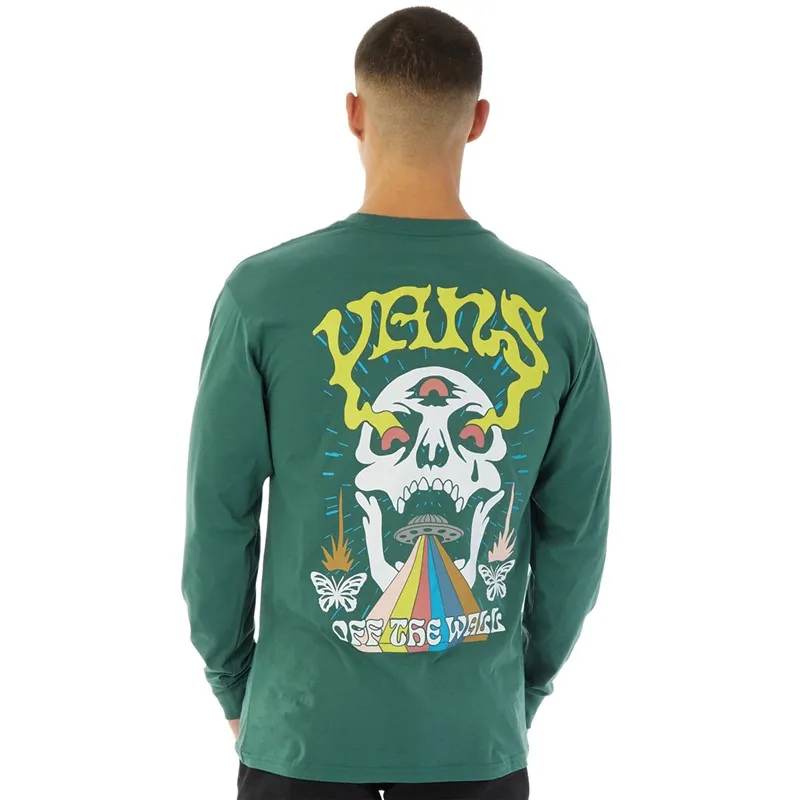 Vans Mens Skull Saucer Long Sleeve T-Shirt Bistro Green