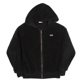 VANS Womens Fleece Jacket Black Hooded XS