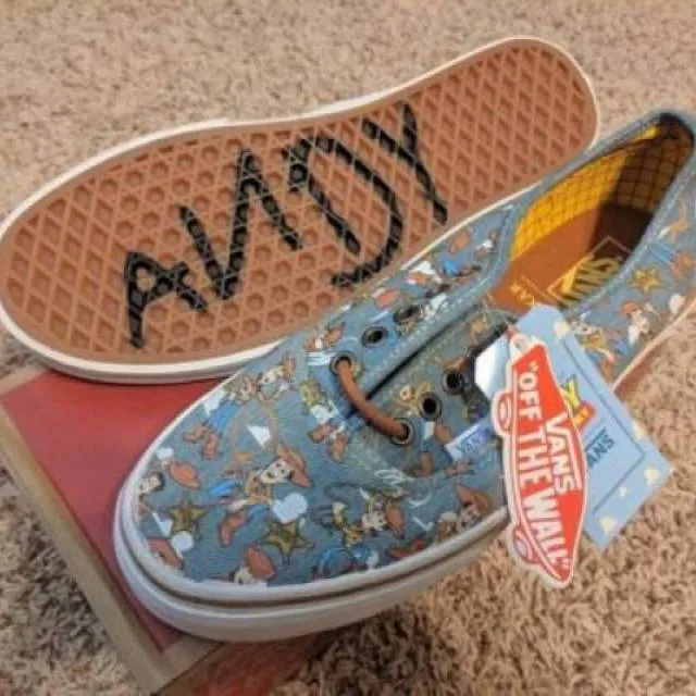 Vans x Toy Story Authentic Woody Print Denim Pixar 4 Sne...