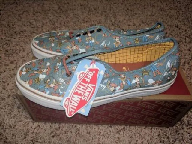 Vans x Toy Story Authentic Woody Print Denim Pixar 4 Sne...