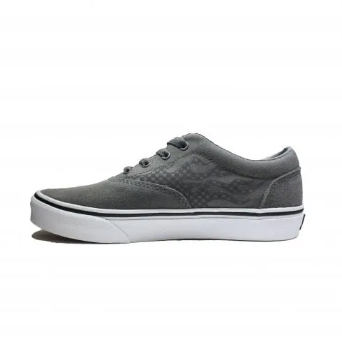 Vans YT Doheny (Reflective Flame)| Pewter/White Canvas | Childrens Lace Up Sneakers