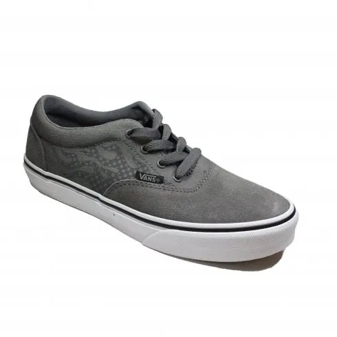 Vans YT Doheny (Reflective Flame)| Pewter/White Canvas | Childrens Lace Up Sneakers