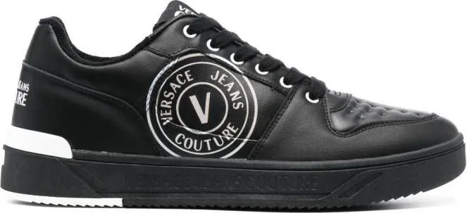 Versace Jeans Couture V Emblem-print sneakers Black