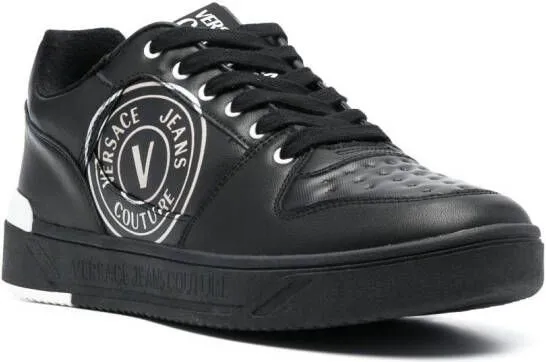 Versace Jeans Couture V Emblem-print sneakers Black