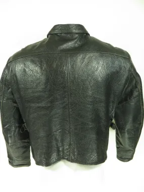 Vintage 50s Motorcycle Leather Jacket Mens M Black Biker Talon Zip