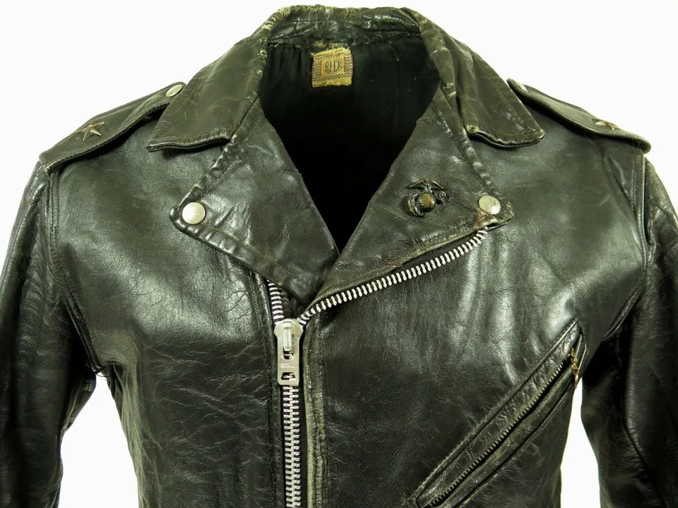 Vtg 50s Beck Leather Jacket Mens S Renegade Motorcycle Biker Black Brando