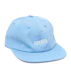 Wavy 6-Panel Strapback Hat (Light Blue)