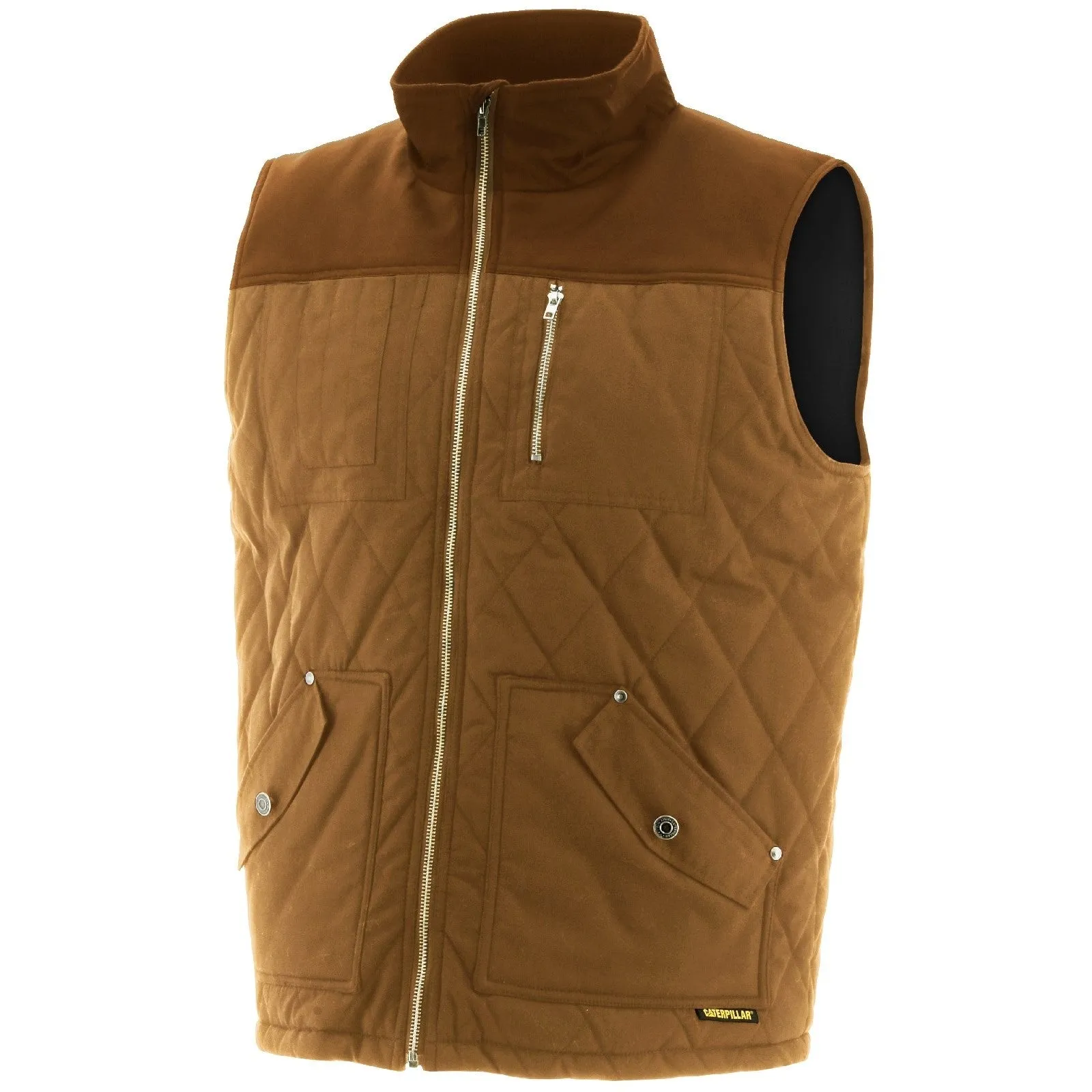 Waxed Cotton Vest  Bronze