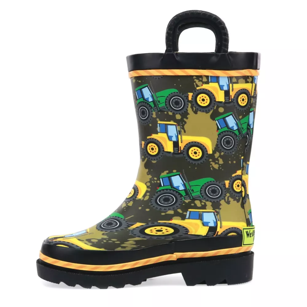 WESTERN CHIEF  BOYS TODDLER TRACTOR TOUGH RAIN BOOT