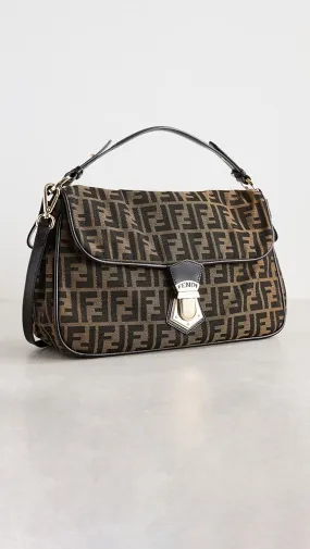 What Goes Around Comes Around   Fendi Brown Zucca Convertible Handbag MD 