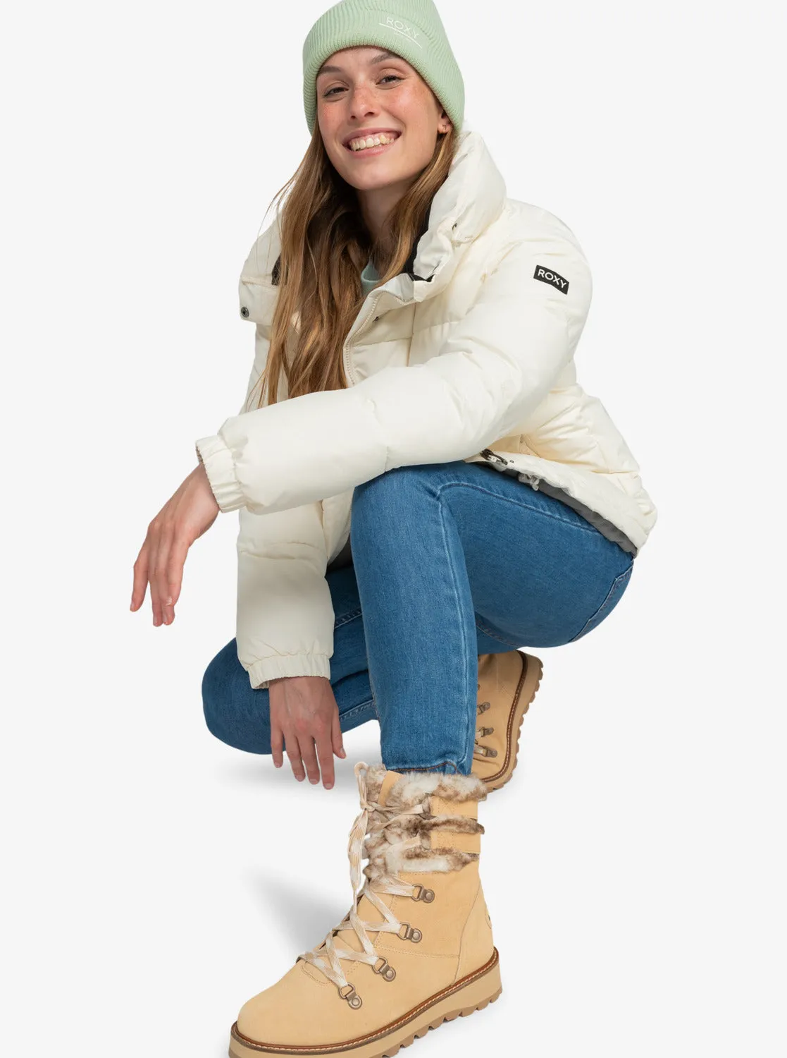 Winter Rebel Winter Bomber Jacket - Egret