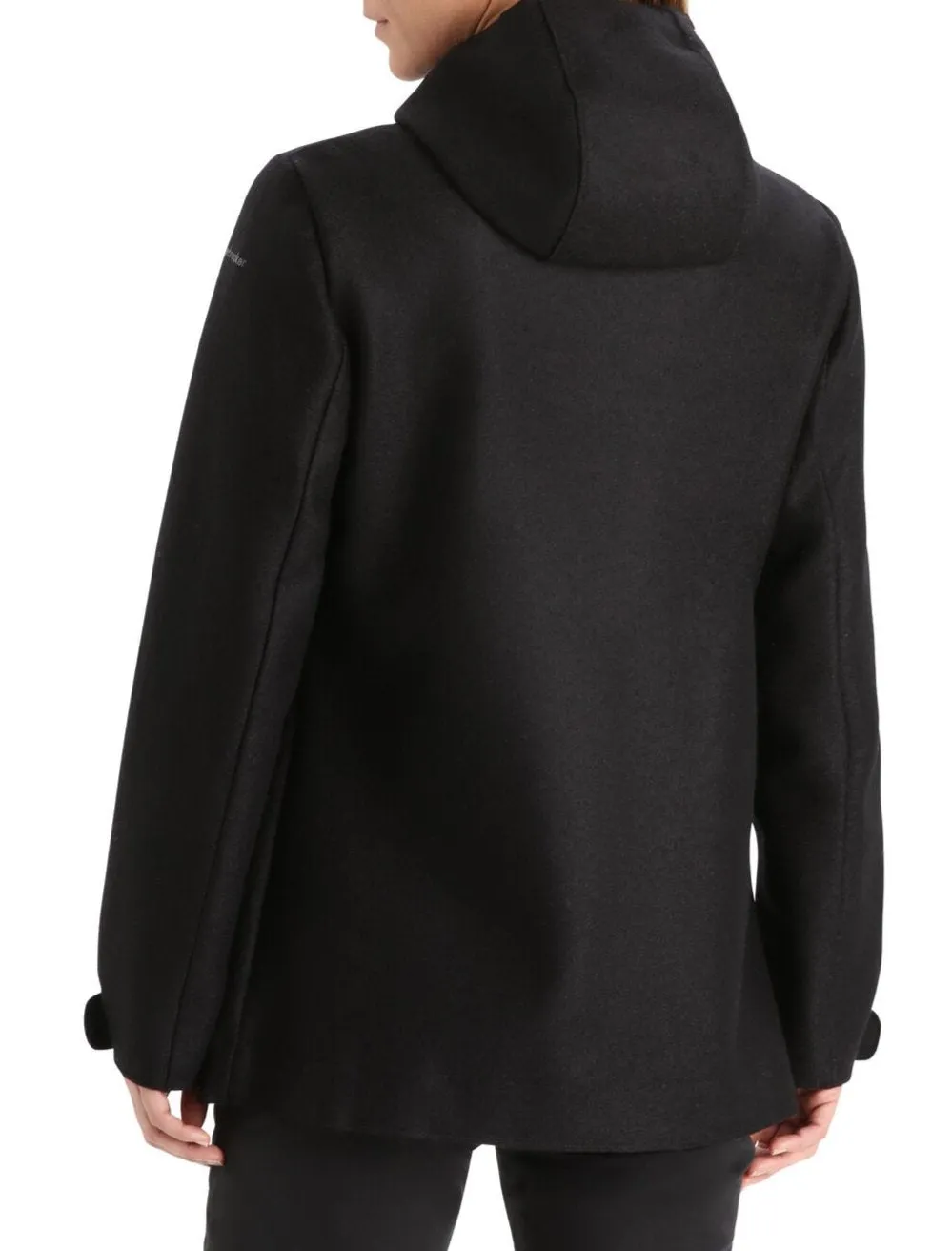 Womens Felted Merino Hooded Jacket - Black