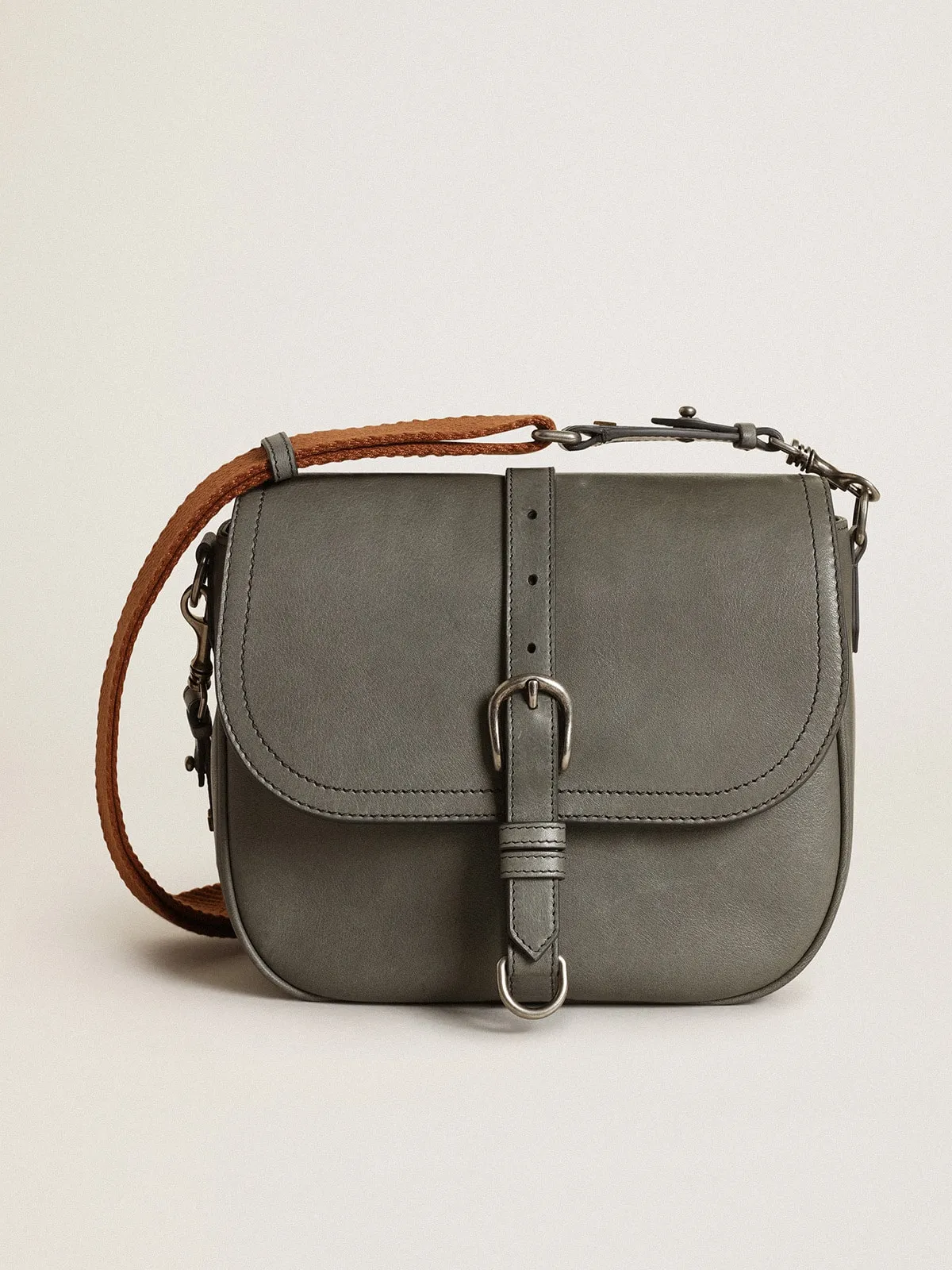 Women's Francis Bag medium in stone gray leather