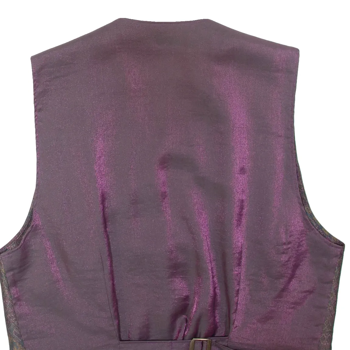 Womens Waistcoat Purple 90s Geometric M