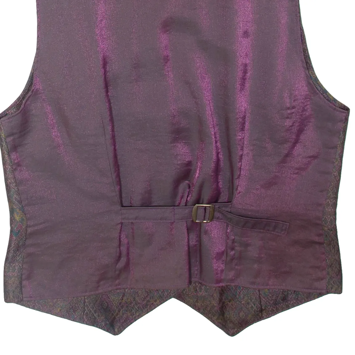 Womens Waistcoat Purple 90s Geometric M