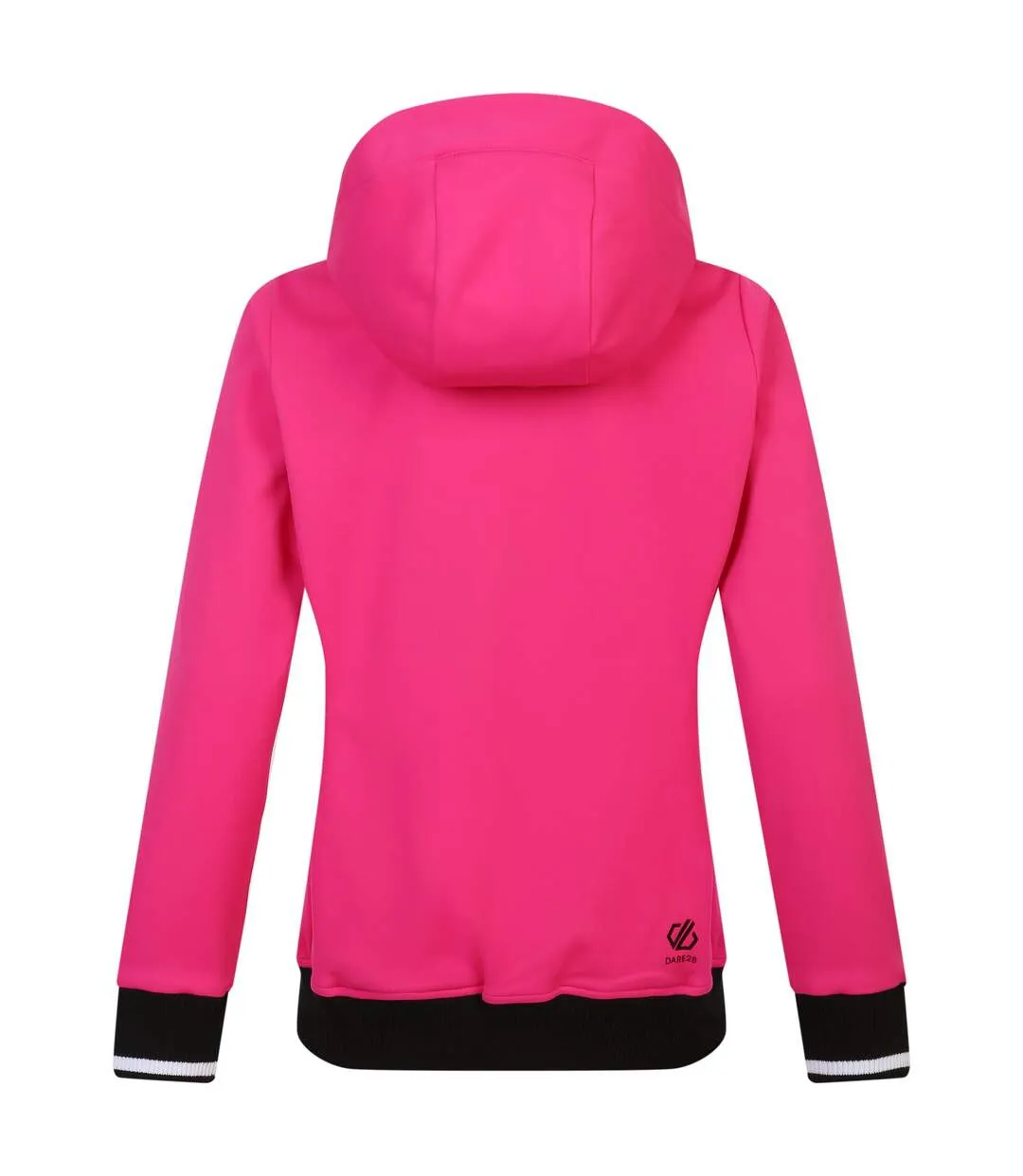 Womens/ladies fend hooded jacket black/pure pink Dare 2B