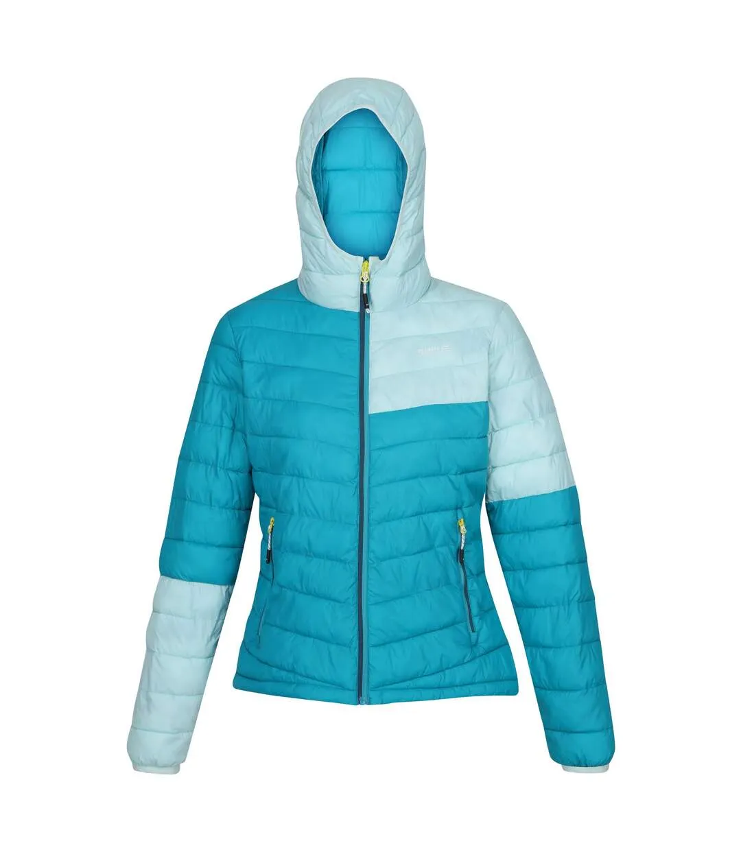 Womens/ladies hillpack ii hooded padded jacket tahoe blue/bleached aqua Regatta