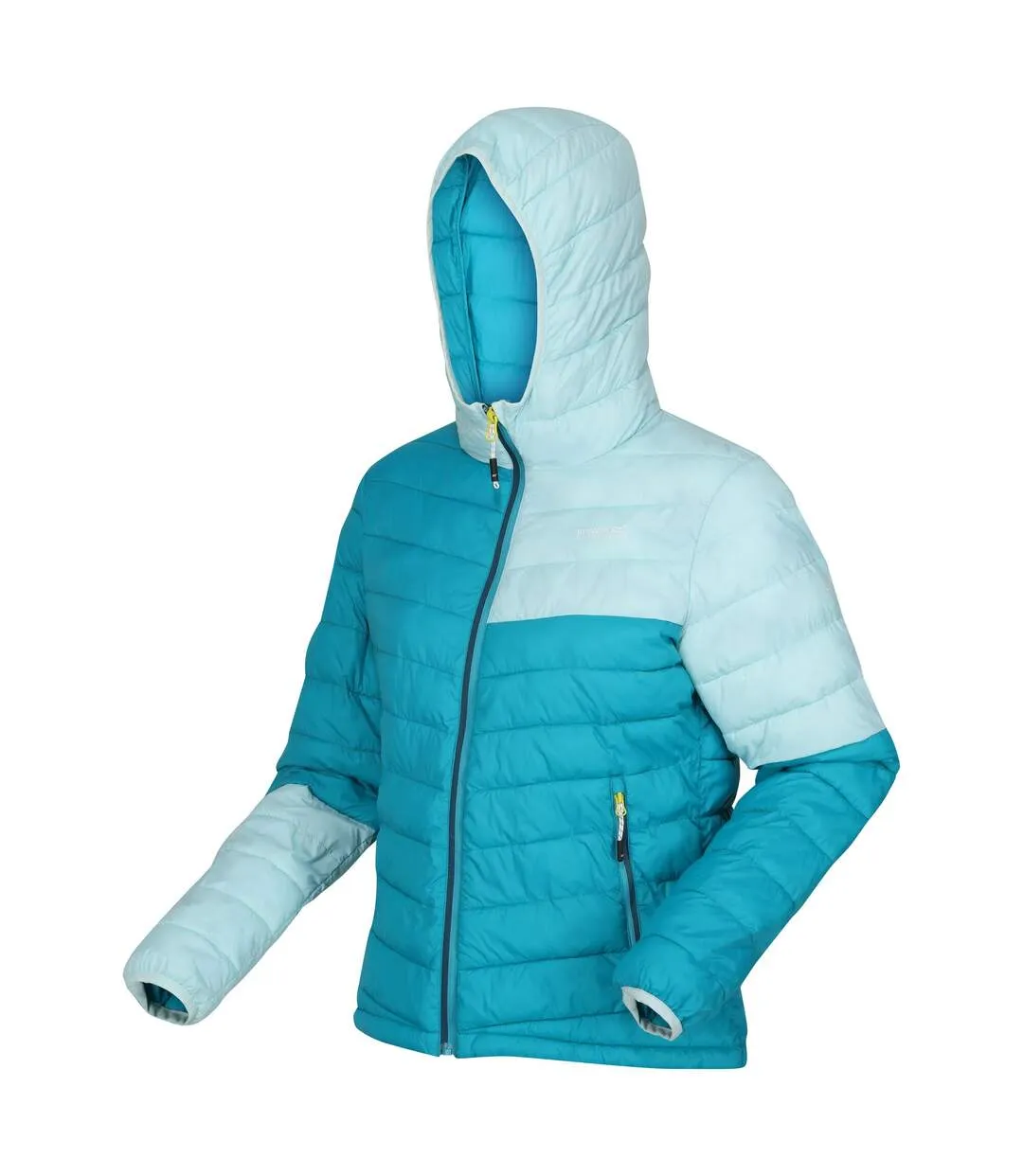 Womens/ladies hillpack ii hooded padded jacket tahoe blue/bleached aqua Regatta