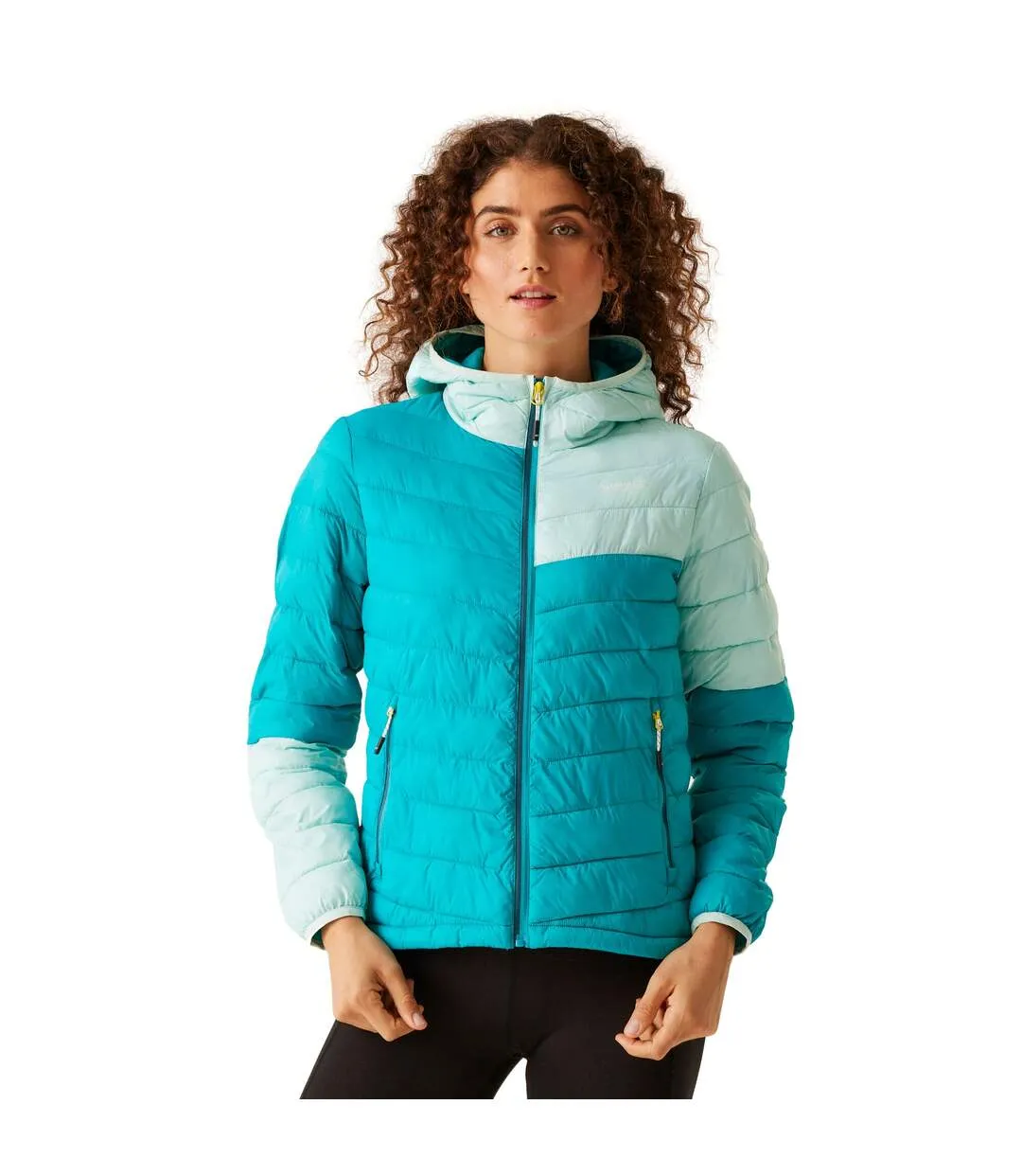 Womens/ladies hillpack ii hooded padded jacket tahoe blue/bleached aqua Regatta