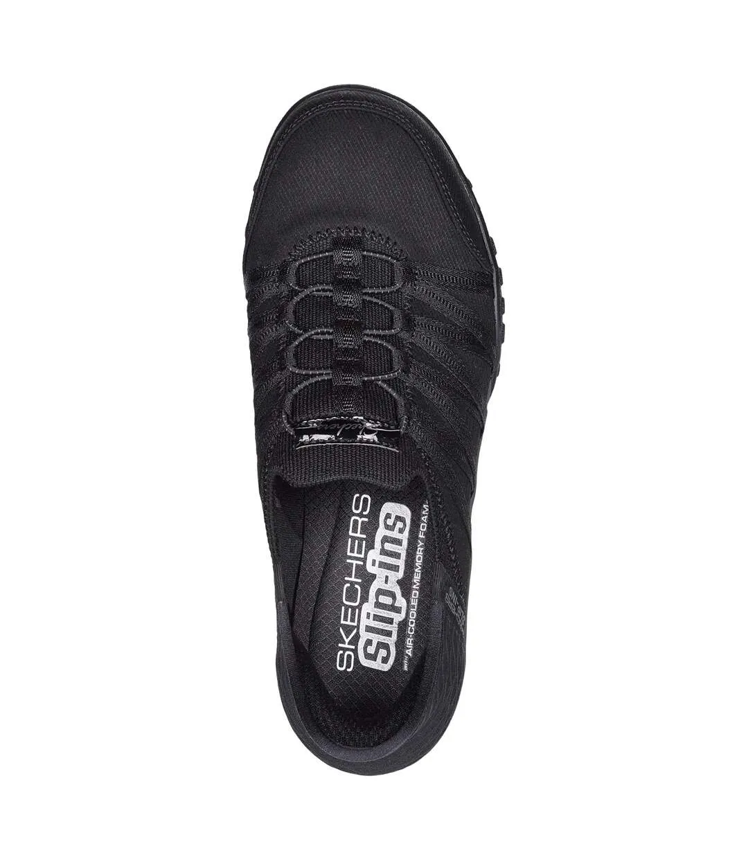 Womens/ladies roll with me trainers black Skechers