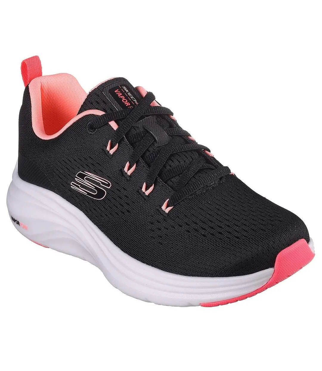 Womens/ladies vapor foam trainers black/pink Skechers