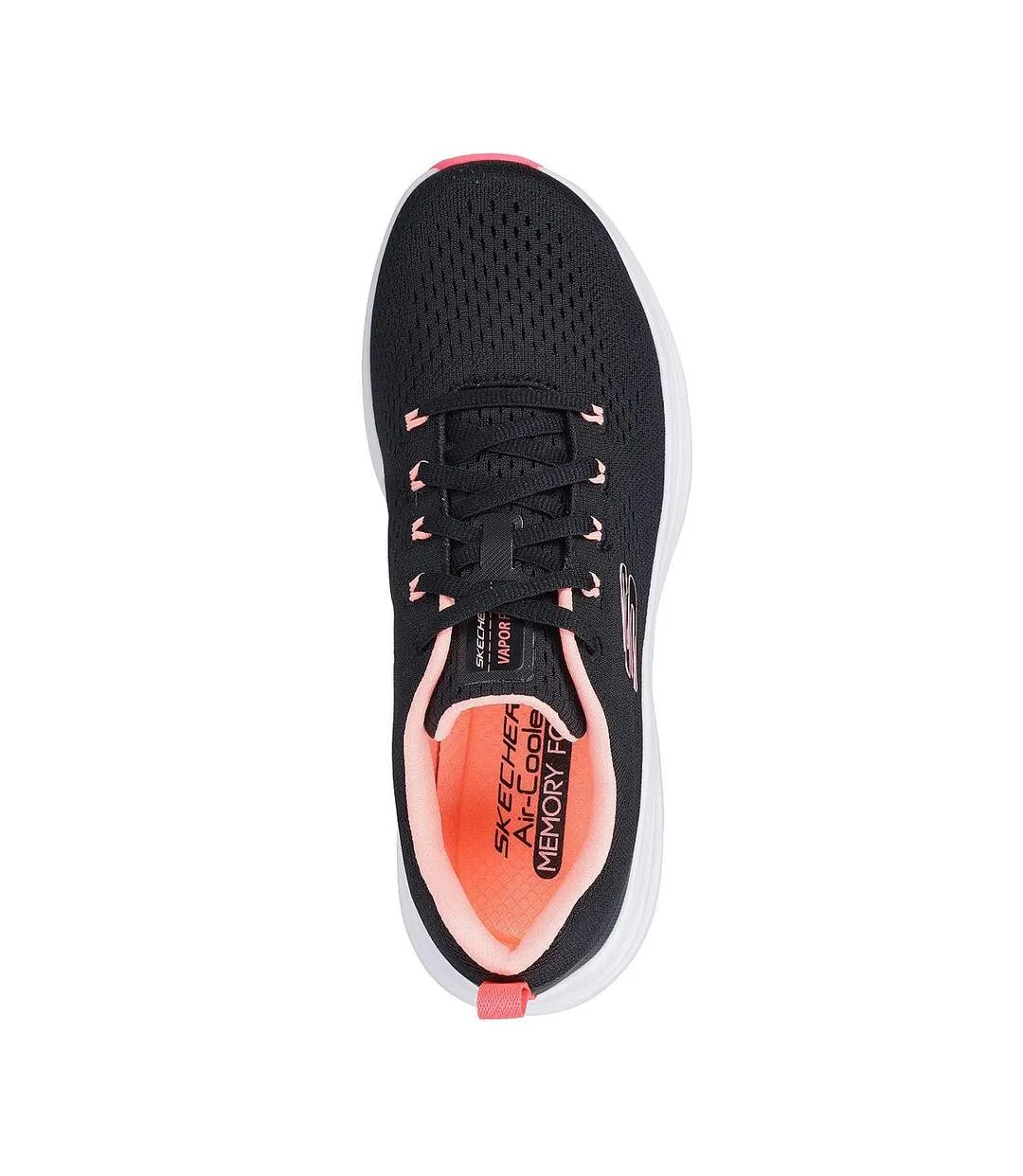 Womens/ladies vapor foam trainers black/pink Skechers