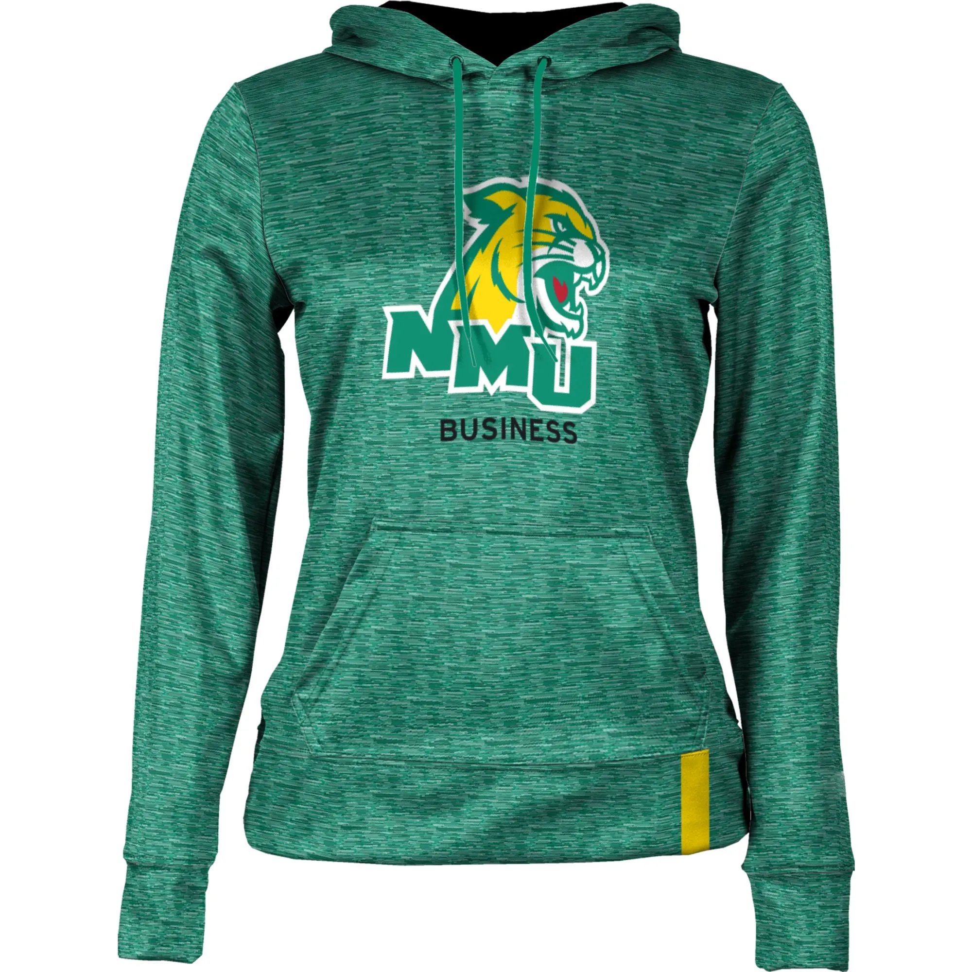 Women's Green Northern Michigan Wildcats Business Pullover Hoodie