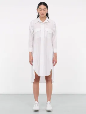 Workwear Shirt Dress (FJ-D67-005-1-OFF-WHITE)