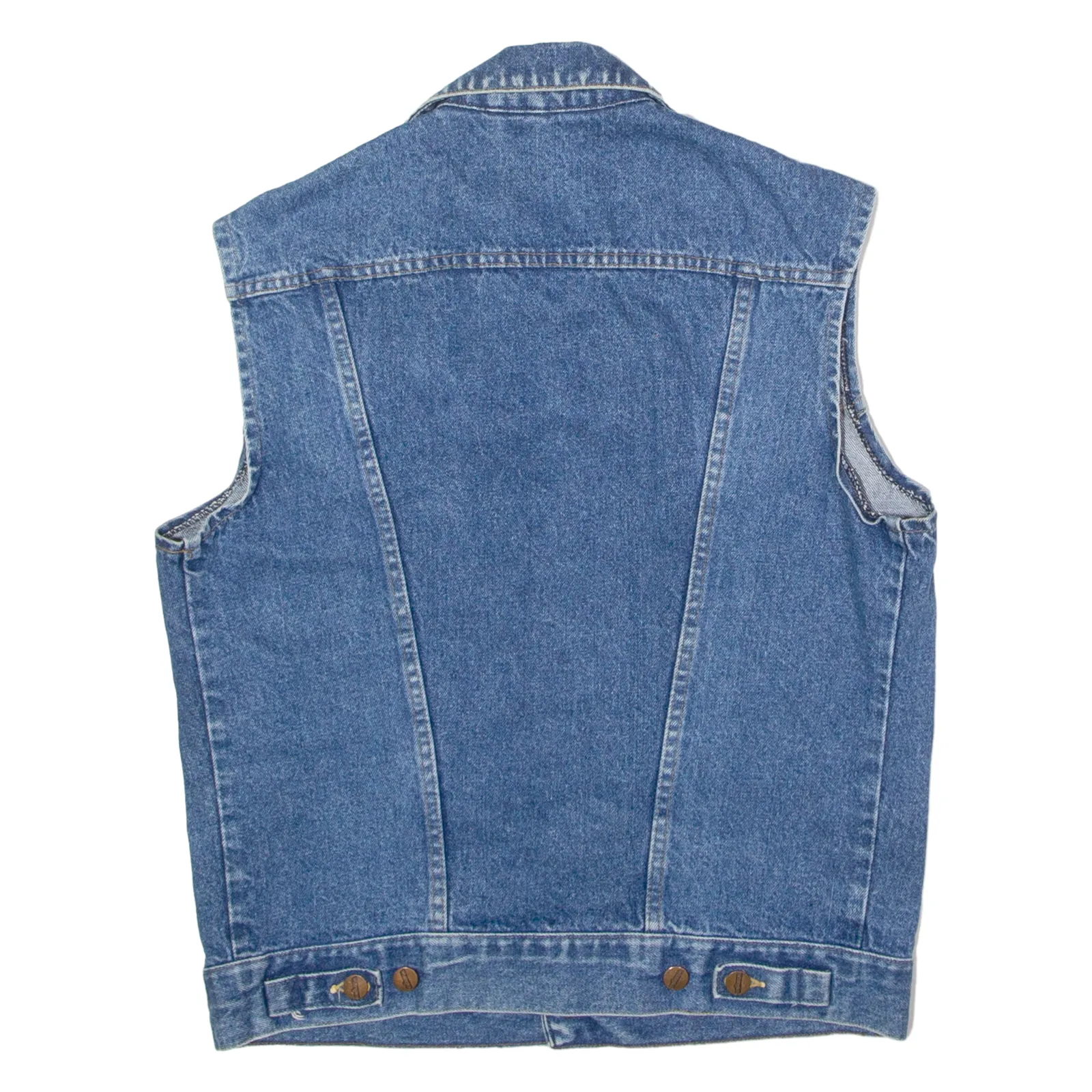 WRANGLER Mens Denim Waistcoat Blue L