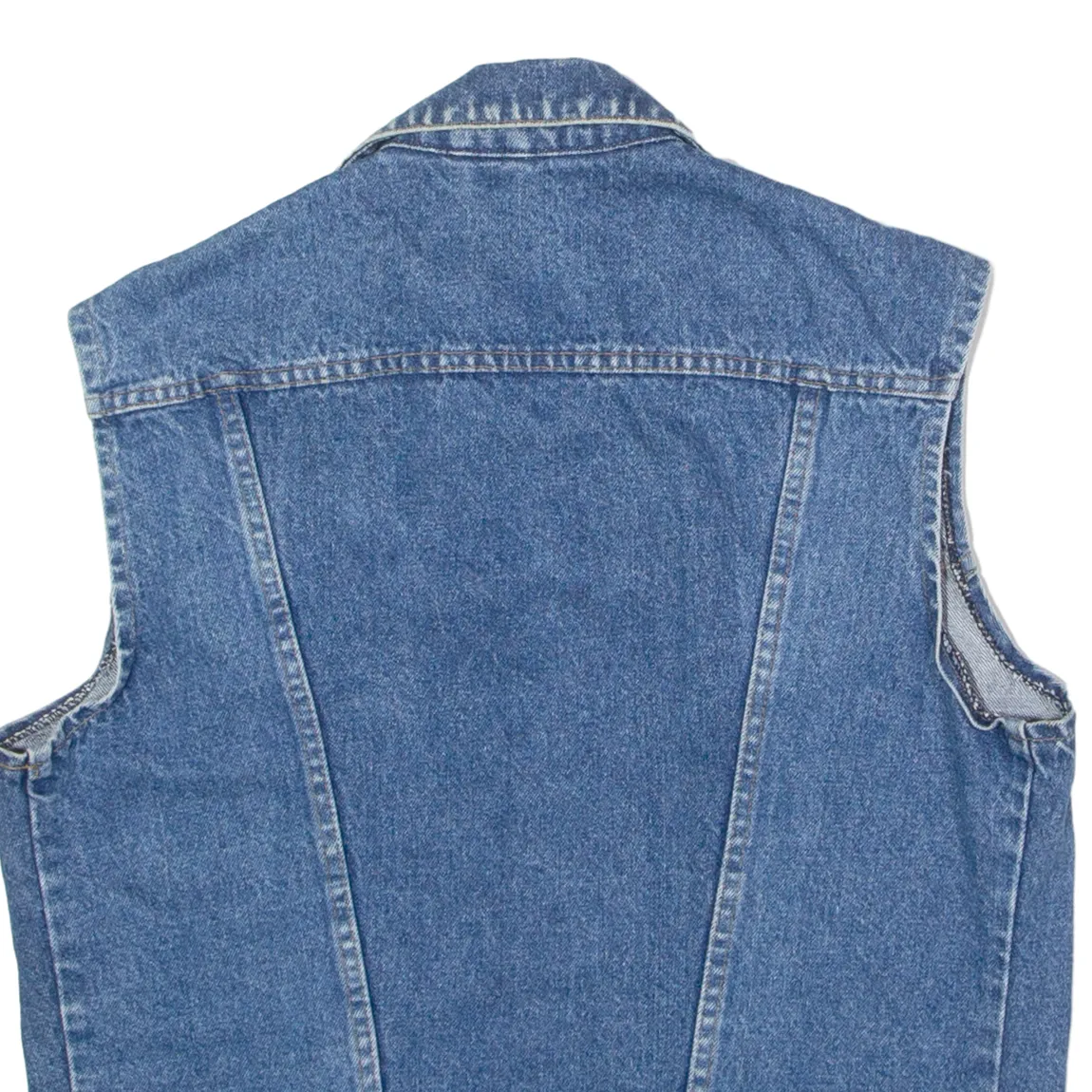 WRANGLER Mens Denim Waistcoat Blue L