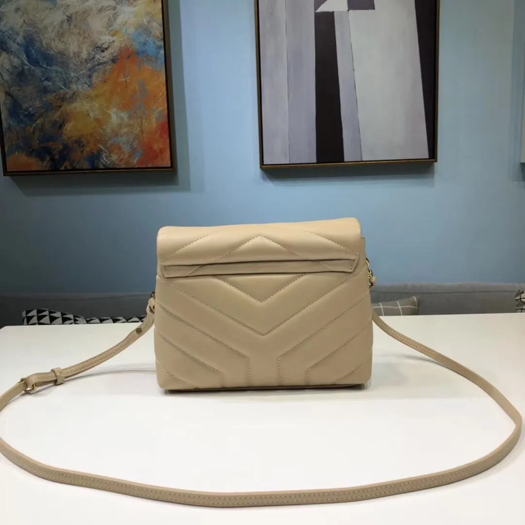 Yves Saint Laurent Loulou Mini Shoulder Bag Beige  7in/18cm